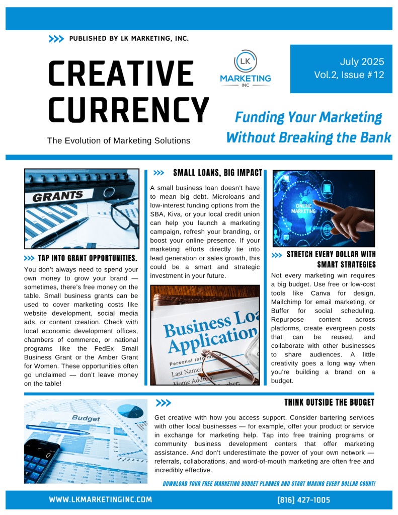 Creative Currency Newsletter Issue #12 published by LK Marketing, Inc