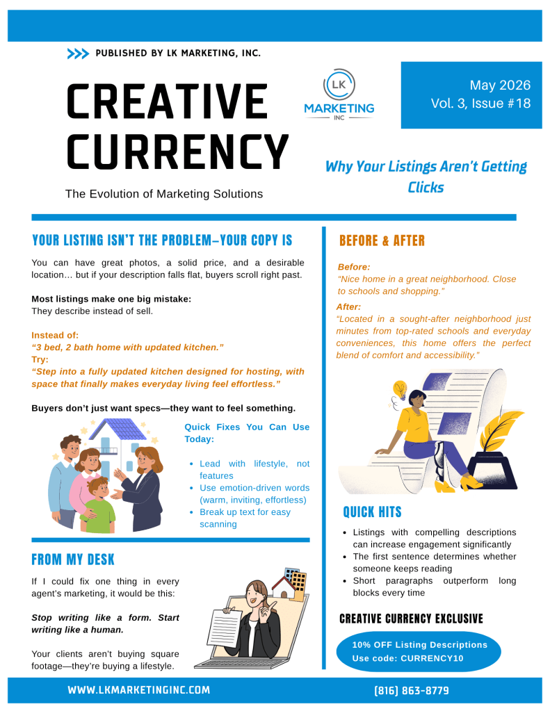 Creative Currency – Issue #18
Why Your Listings Aren’t Getting Clicks